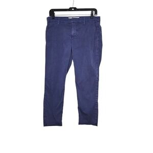 Frank & Eileen Wicklow The Italian Chino Pants Cropped‎ Navy Blue Casual USA 6
